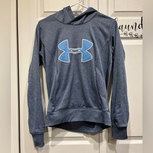 Under Armour ColdGear Semi-Fitted Hoodie Small Blue Heather